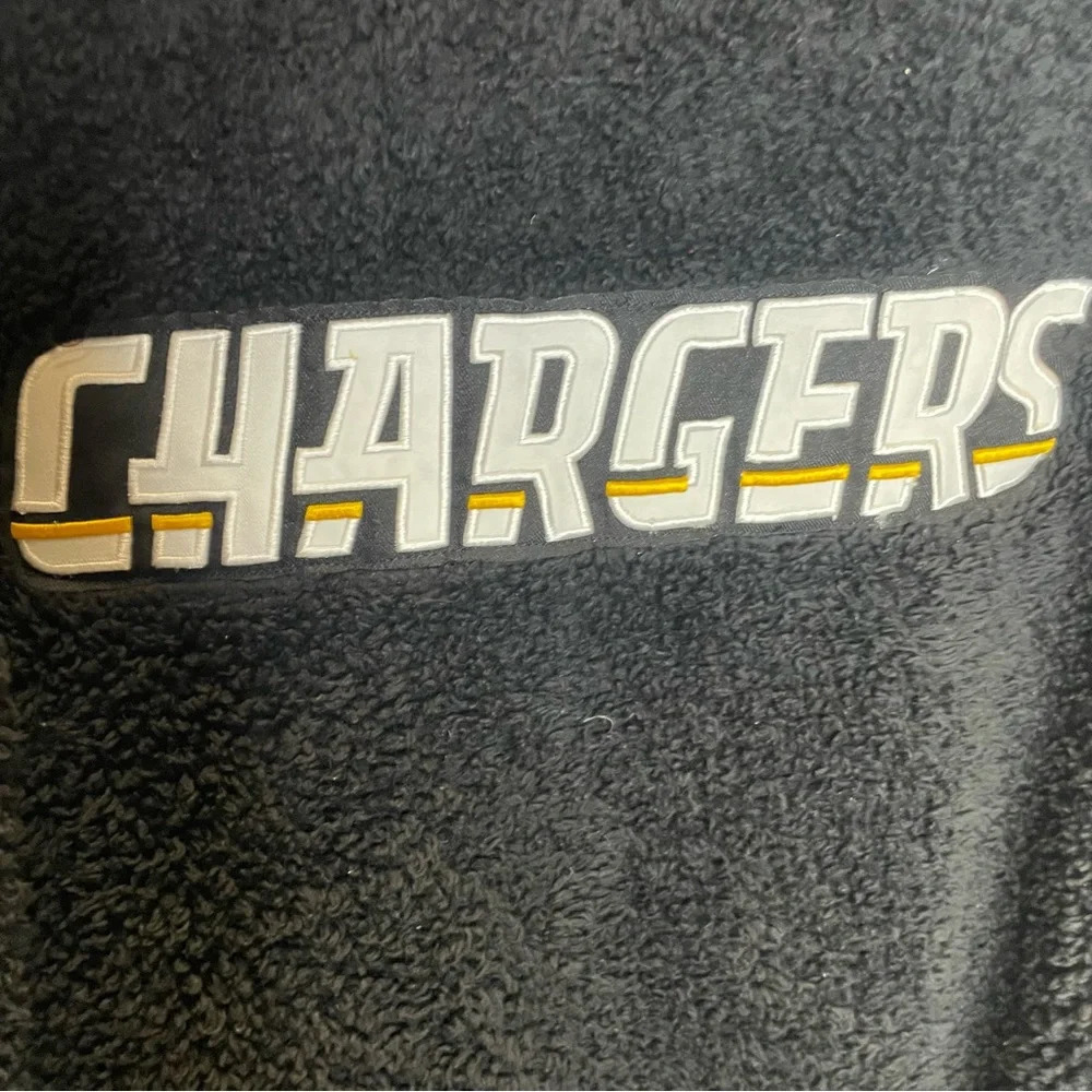 NFL Pro Line LA Chargers Black Fleece Full Zip Hooded Jacket